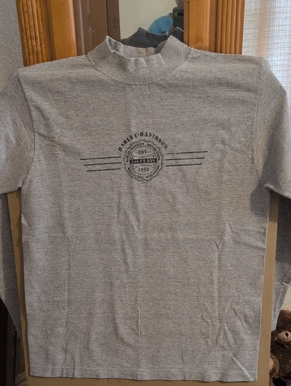 Harley-Davidson Men’s Gray Long-Sleeve Logo Shirt